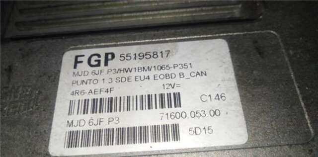 Centralita Motor ECU Fiat Punto 1.3 JTD 16V