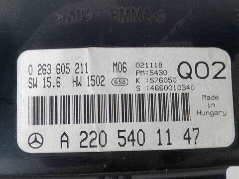 Foto 3ª: Cuadro de Instrumentos Mercedes Clase S 220 S 320 CDI 220.026 220.126) 197CV 145KW [613960] (2000)