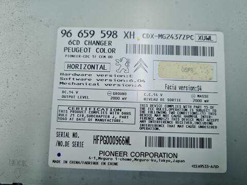 Foto 2ª: Sistema Audio Radio CD Peugeot 308 1.6 16V TURBO CAT 5FX - EP6DT) 150CV 110KW (2008)