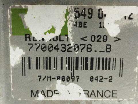 Foto 2ª: Motor Limpia Trasero Renault Scenic 1.9 DCI AUTHENTIQUE 102CV 75KW JA..) [F9Q K7] (2001)
