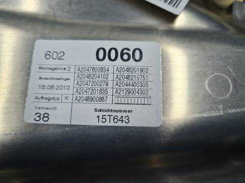 Foto 3ª: Elevalunas Eléctrico Delantero Derecho Mercedes Clase C 160 2.1 CDI CAT BERLINA 170CV 125KW [OM651911] (2010)