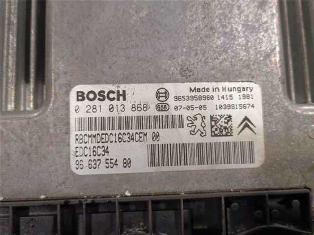 Foto 2ª: Centralita Motor ECU Peugeot 207 1.6 X-LINE [1.6 LTR. - 66 KW 16V HDI] [9HX / DV6ATED4]