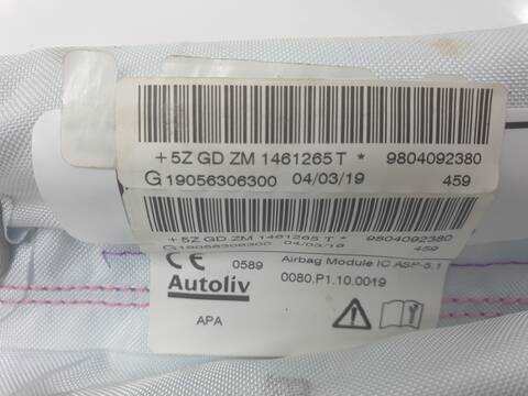 Foto 3ª: Airbag Cortina Delantero Izquierdo Peugeot 208 1.6 BLUE-HDI FAP 99CV [YH01] (2012)