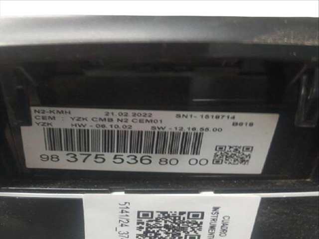 Foto 3ª: Cuadro de Instrumentos Citroen C3 1.2 THP 110 SXHNPS SXHNZT SXHNZ6) (2016)