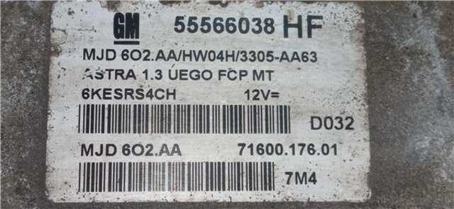 Centralita Motor ECU Opel Astra 1.3 NAVI [1.3 LTR. - 66 KW 16V CDTI CAT (Z 13 DTH - L4I)]