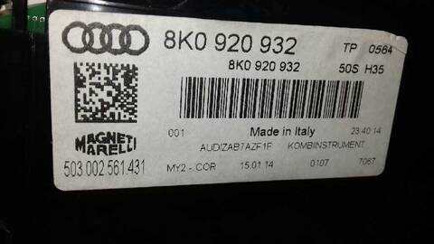 Foto 3ª: Cuadro de Instrumentos Audi A4 2.0 TDI AVANT 163CV 120KW [CJC] (2014)