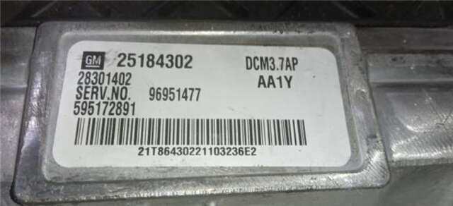 Centralita Motor ECU Chevrolet Orlando 2.0 LT [2.0 LTR. - 96 KW DIESEL CAT]
