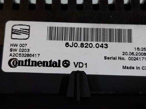 Foto 3ª: Mando Climatizador Seat Ibiza SPORT 105CV 77KW [BLS] (2008)