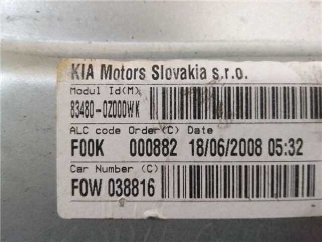 Foto 3ª: Elevalunas Eléctrico Trasero Derecho Kia Sportage 2.0 I 16V [G4GC]