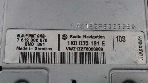 Foto 3ª: Sistema Audio Radio CD Volkswagen Touran 1.9 TDI 105CV 77KW [BXE] (2006)