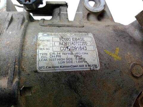 Foto 2ª: Compresor Aire Acondicionado Nissan Navara VERSION INDEFINIDA (2004)