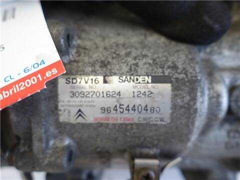 Foto 3ª: Compresor Aire Acondicionado Citroen Xsara 1.6 HDI PICASSO 90CV 66KW [9HX (DV6ATED4)] (2006)