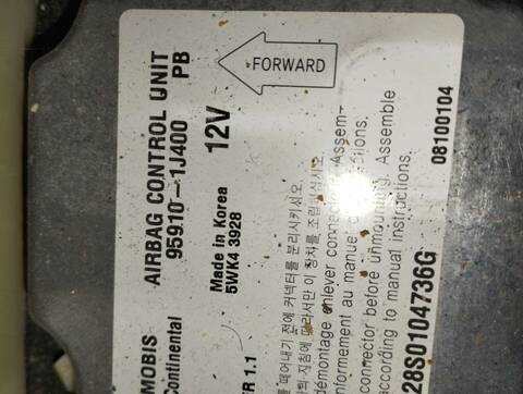 Foto 2ª: Centralita Airbag Hyundai i20 1.2 CAT 78CV 57KW [G4LA] (2010)