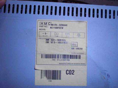 Foto 3ª: Sistema Audio Radio CD Hyundai i40 COMFORT 116CV 85KW [D4FD] (2013)