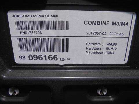 Foto 2ª: Cuadro de Instrumentos Citroen C Elysee 1.6 BLUE-HDI FAP 99CV 73KW [BHY] (2015)
