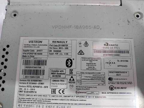 Foto 2ª: Sistema Audio Radio CD Renault Trafic L1H1 2 7T 95CV [R9M413] (2014)