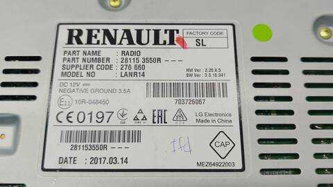 Foto 3ª: Sistema GPS Renault Kadjar 1.2 TCE 130 130CV 96KW [H5F 408] (2017)