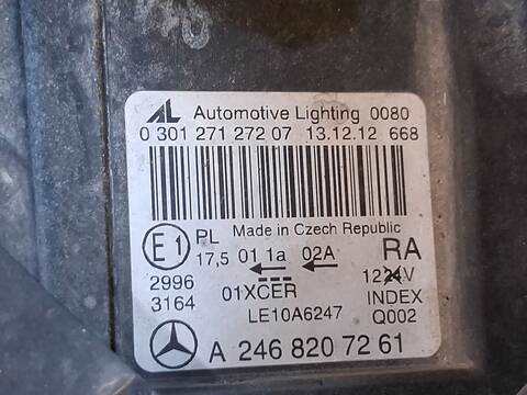 Foto 2ª: Faro Derecho Mercedes Clase B 150 B 180 CDI 246.200) 109CV 80KW [OM 651.901] (2013)