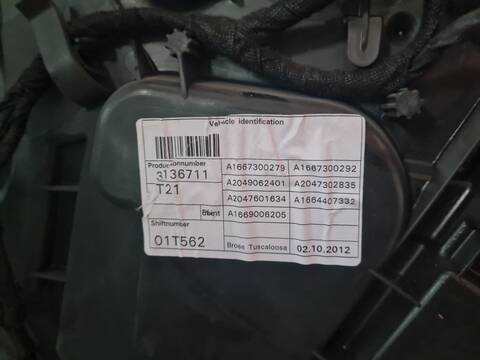 Foto 2ª: Elevalunas Manual Trasero Derecho Mercedes Clase ML 350 3.0 D 258CV 190KW AUT. W166) BLUETEC 166.004) OM642 [OM642826] (2012)