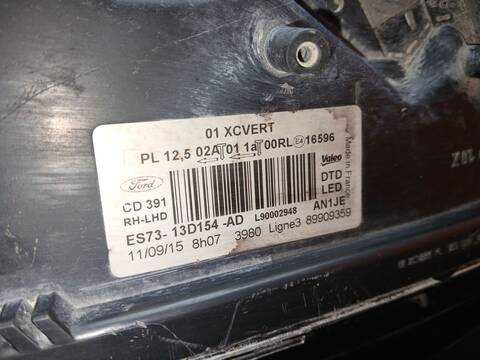 Foto 3ª: Faro Derecho Ford Mondeo 2.0 TDCI HATCHBACK 150CV 110KW [T7CA,T7CC,T7CD,T7CE,T7CF,T7CN,T7CP,T7CQ] (2015)