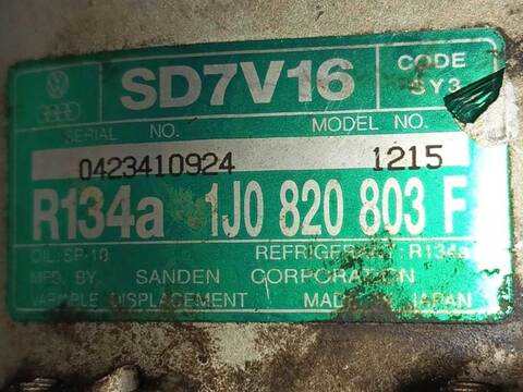 Foto 2ª: Compresor Aire Acondicionado Seat Toledo 1.9 TDI (1998)