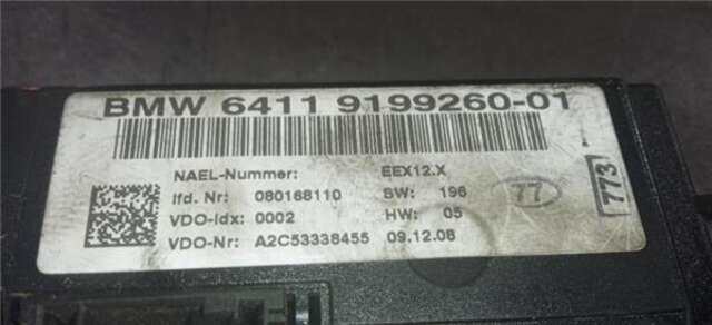 Mando Climatizador Bmw Serie 1 114 2.0 118D [2.0 LTR. - 105 KW TURBODIESEL CAT]