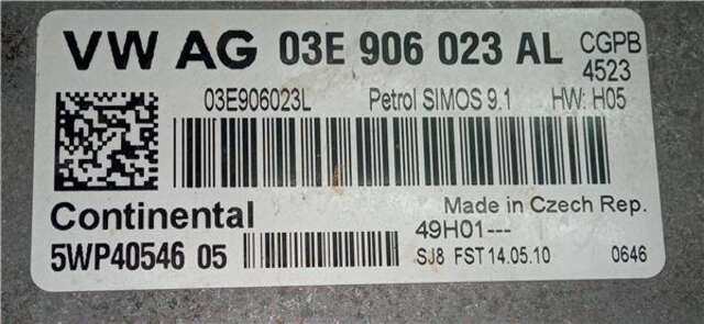 Centralita Motor ECU Volkswagen Polo 1.2 ADVANCE [1.2 LTR. - 44 KW]