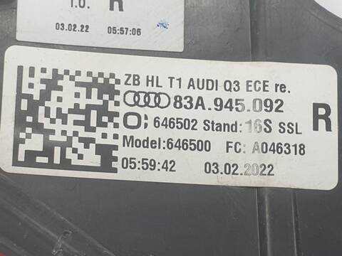 Foto 3ª: Piloto Trasero Derecho Audi Q3 2.5 TFSI QUATTRO 113CV 83KW