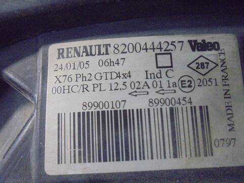 Foto 3ª: Faro Izquierdo Renault Kangoo AUTHENTIQUE 4X4 84CV 62KW [F9Q 37] (2005)