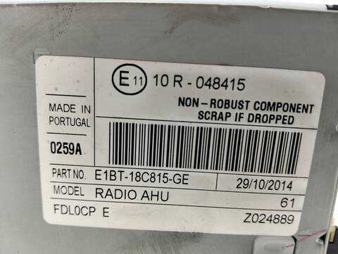 Foto 2ª: Sistema Audio Radio CD Ford C Max TREND 1 ECOBOOST CAT 101CV [M1DA] (2015)
