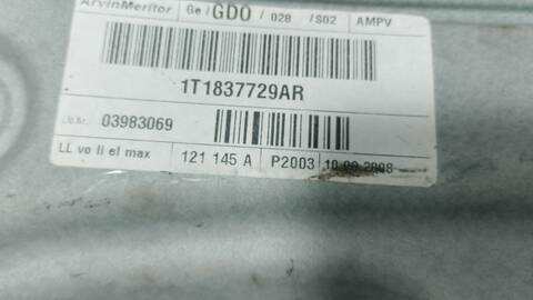 Foto 4ª: Elevalunas Eléctrico Delantero Izquierdo Volkswagen Touran TRAVELLER 170CV 125KW [BMN] (2008)