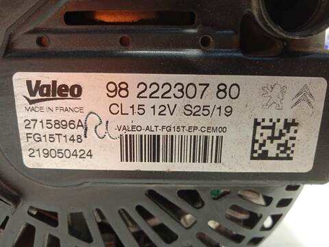 Foto 4ª: Alternador Citroen C5 SHINE AIRCROSS 181CV 133KW [5G06] (2019)