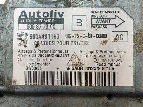 Foto 3ª: Centralita Airbag Peugeot 307 1.6 16V (2002)