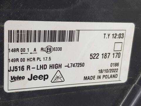 Foto 3ª: Faro Derecho Jeep Avenger ALTITUDE