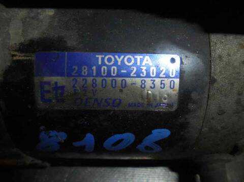 Foto 2ª: Motor de Arranque Toyota Yaris 1.0 LINEA LUNA 68CV 50KW [1SZFE] (2003)
