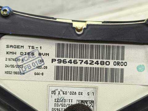 Foto 3ª: Cuadro de Instrumentos Peugeot 307 XR CLIM 90CV 66KW [RHY] (2003)