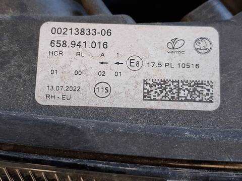 Foto 2ª: Faro Derecho Skoda Kamiq 1.0 TSI 95CV 70KW [DLAC] (2022)