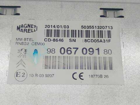 Foto 3ª: Sistema Audio Radio CD Citroen DS5 2.0 HDI 165 163CV 120KW [RHH (DW10CTED4)] (2014)