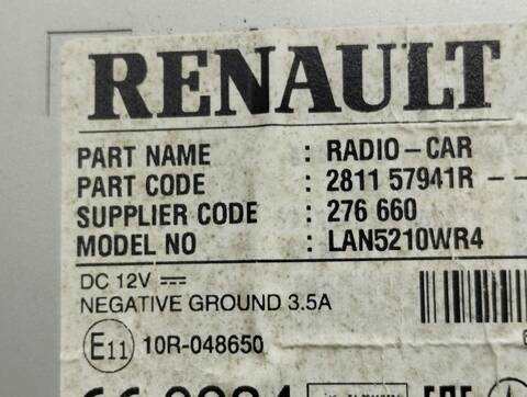 Foto 2ª: Sistema Audio Radio CD Renault Clio ZEN 118CV 87KW [H5F F4] (2017)