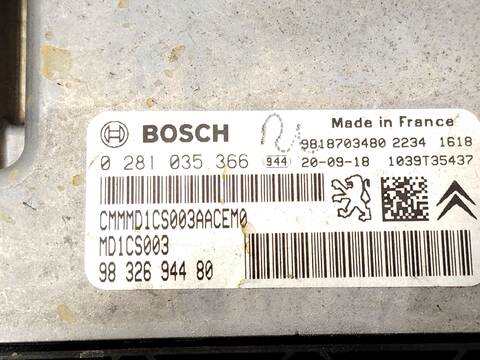 Foto 4ª: Centralita Motor ECU Peugeot Rifter 1.5 BLUEHDI 130 131CV 96KW [YHZ] (2020)