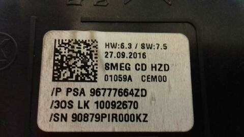 Foto 3ª: Mando Multifuncion Peugeot 308 GTI 272CV 200KW [5G05] (2016)