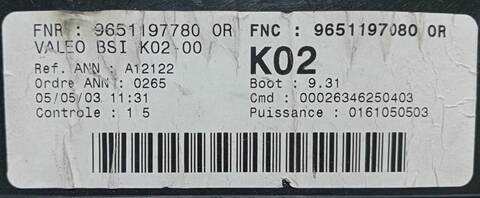 Foto 3ª: Caja Reles Fusibles Peugeot 307 XR 2 HDI CAT 90CV (2001)