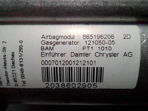 Foto 4ª: Airbag Delantero Derecho Mercedes Clase C 160 200 COMPRESSOR 203.045) BERLINA 163CV 120KW [111955] (2002)