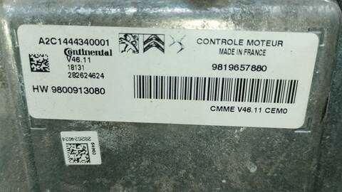Centralita Motor ECU Citroen C3 FEEL PACK 82CV 60KW