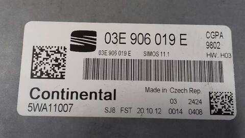 Foto 3ª: Centralita Motor ECU Seat Ibiza ERENCE 70CV 51KW [CGPA] (2012)