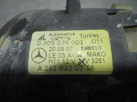 Foto 2ª: Faro Antiniebla Delantero Izquierdo Mercedes Clase C 160 C 180 CGI BLUEEFFICIENCY 204.049) BERLINA 156CV 115KW [271952] (2008)