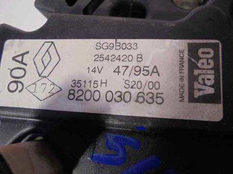 Foto 2ª: Alternador Renault Scenic 2.0 16V CAT F4R) 139CV 102KW JA..) [F4R C7] (2001)