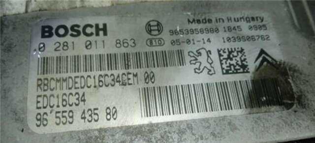 Centralita Motor ECU Citroen C4 1.6 HDI
