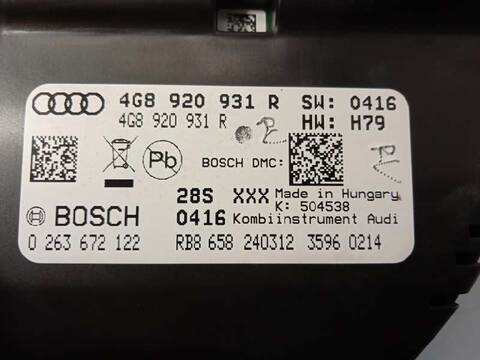 Foto 2ª: Cuadro de Instrumentos Audi A7 3.0 TDI QUATTRO 313CV 230KW [CGQB] (2012)