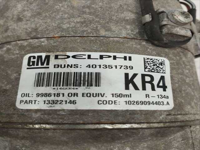 Foto 2ª: Compresor Aire Acondicionado Opel Astra EDITION 90CV 66KW [Z14XEP] (2009)